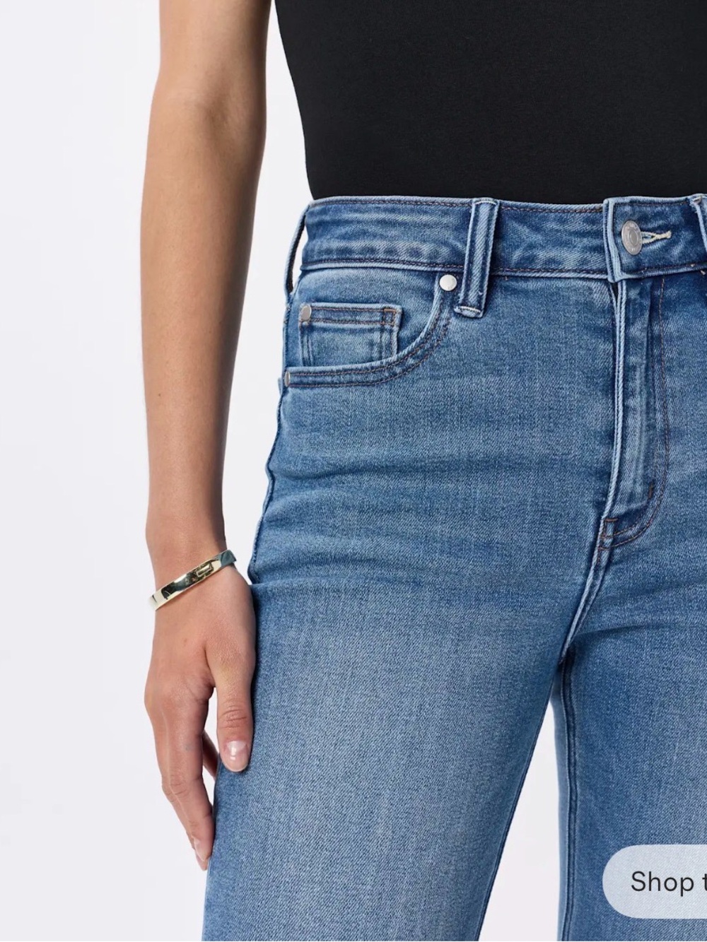 Quince Bella Stretch High-Rise Kick Flare Jeans. 30 waist, 28 inseam - Picture 4 of 13